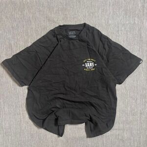 Vans black graphic tee with yellow cheetah design - M
